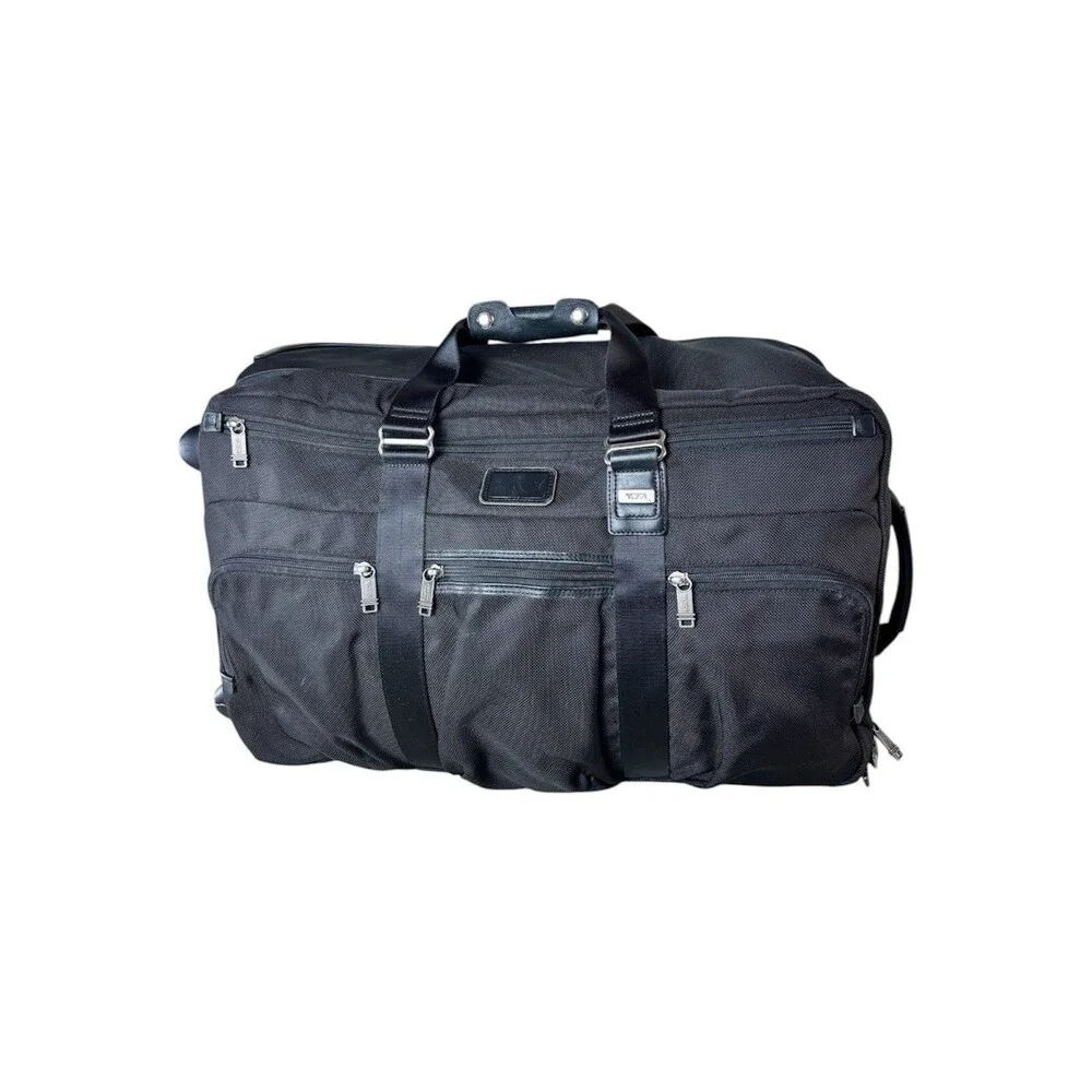 Tumi Alpha Bravo Bremerton Roller Duffle Wheeled Bag Nylon Carry On Black